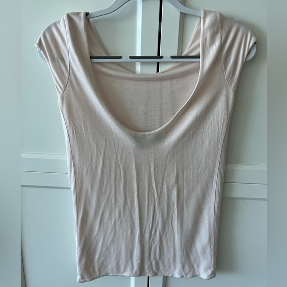 Club Monaco light ballet pink shirt. Size Small - Picture 4 of 5